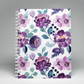 Purple Floral Soft Cover Spiral Notebook 8.5" x 11"