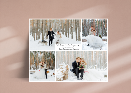 Personalized Scripture Chromaluxe Metal Wall Art | 8" x 12" Faith-Inspired Photo Collage | Custom Wedding, Family, Engagement or Pet Gift