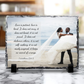 Personalized Wedding Photo Slate Rock Plaque – 1 Corinthians 13:4–5 Scripture | Large 7.6" x 11.4" | Christian Wedding Keepsake